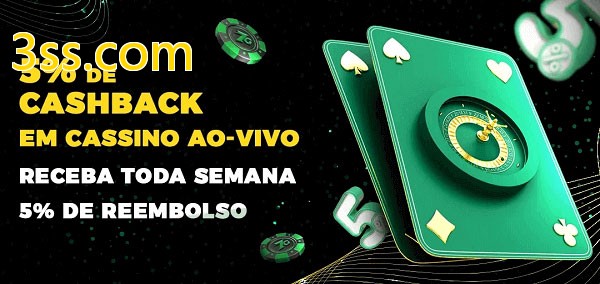 Promoções do cassino ao Vivo 3ss.com